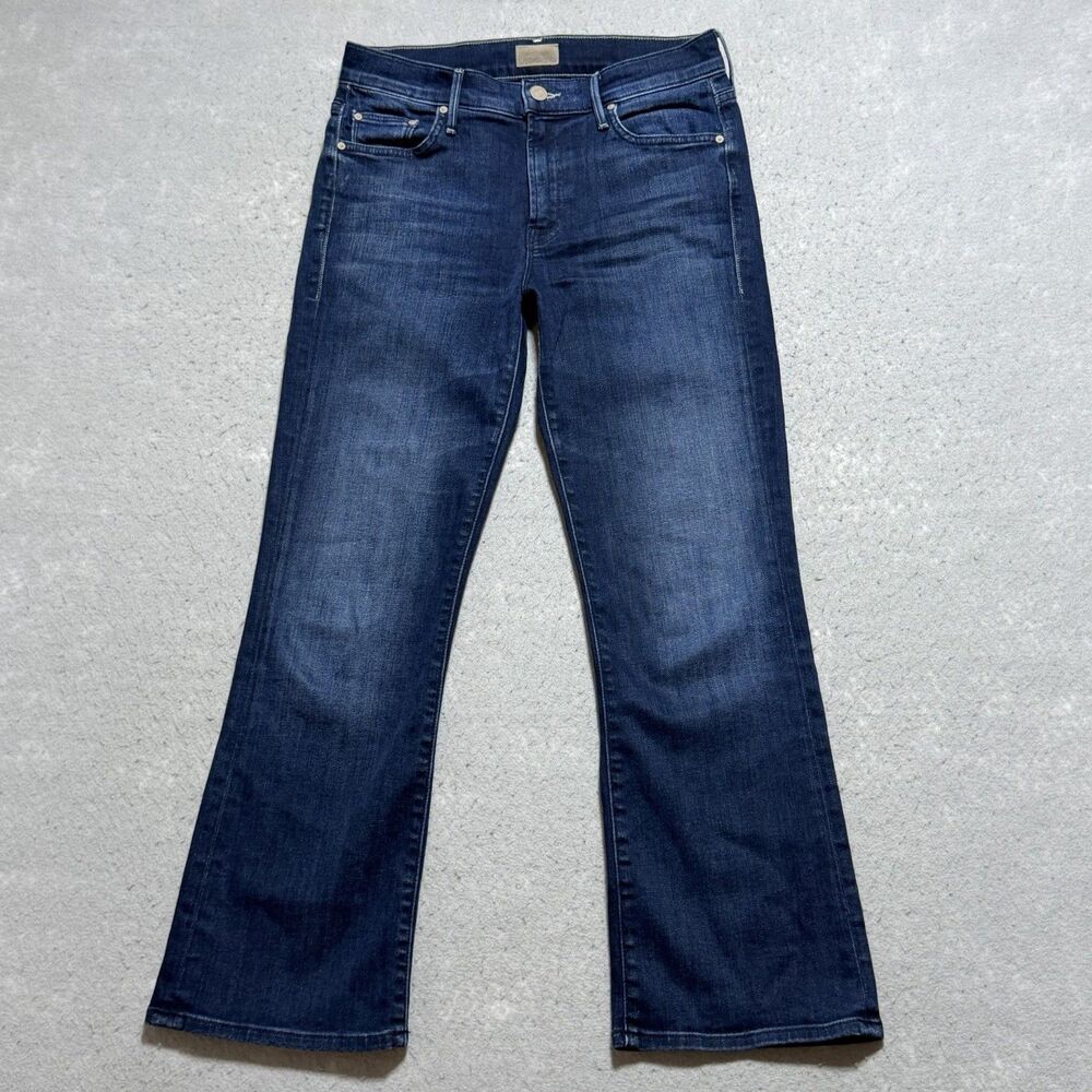 Mother Jeans Women’s Size 27 Blue Denim The Outside Crop Dark Wash Outdoor Denim